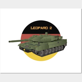 German Tank Leopard 2 with Flag Posters and Art